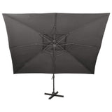 Cantilever Garden Parasol with Double Top Anthracite 400x300 cm 312373