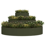 Garden Planter Olive Green 120 x 120 x 20 cm Cold-rolled Steel 873658