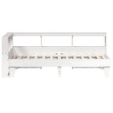 Bookcase Bed without Mattress White 90x190cm Solid Wood Pine 3324560