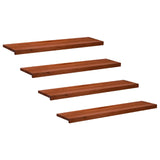 Stair Treads 4 pcs 120 x 30 x 2 cm Brown Solid Beech Wood 3446231