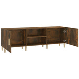 TV Cabinet Smoked Oak 150x30x50 cm Engineered Wood 817501