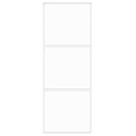 Sliding Door White 76x205 cm Tempered Glass and Aluminium 155204