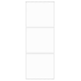 Sliding Door White 76x205 cm Tempered Glass and Aluminium 155204