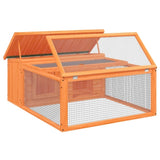 Rabbit Hutch Brown 117.5x97x47.5 cm Solid Wood Pine 172286