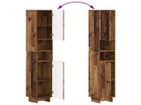 Bathroom Cabinet with Open Shelf EDE Old Wood 30 x 31 x 190 cm 895943
