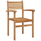 Chair 4 pcs Brown 56 x 55 x 90.5 cm Solid Teak Wood 3375763