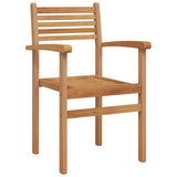 Chair 2 pcs Brown 56 x 55 x 90.5 cm Solid Teak Wood 42002314