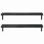 Wall Shelves 2 pcs 100x23.5 cm Black Stainless Steel 3214513