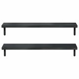 Wall Shelves 2 pcs 100x23.5 cm Black Stainless Steel 3214513