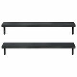 Wall Shelves 2 pcs 100x23.5 cm Black Stainless Steel 3214513