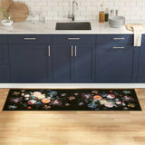 Kitchen Rug Black 180 x 60 cm Velvet 42013425
