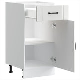 Kitchen Base Cabinet Lucca High Gloss White Engineered Wood 853709