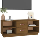 TV Cabinet Honey Brown 100x34x40 cm Solid Wood Pine 818228