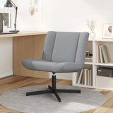 Swivel Chair Light Grey 63 x 75 x 76 cm Fabric 42007325