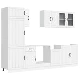 8 Piece Kitchen Cabinet Set Lucca White Engineered Wood 3314801