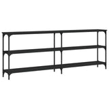 Console Table Black 200x29x75 cm Engineered Wood 834110