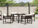 Garden Dining Set 5 pcs Brown Poly Rattan 3380753