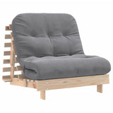 Futon Sofa Bed with Mattress 80x206x11 cm Solid Wood Pine 846756