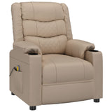 Recliner Chair Cappuccino Faux Leather 348048