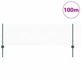 Welded Wire Fence 100 x 0.6 m PVC-Coated Steel Green 3336782