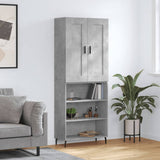 Highboard Concrete Grey 69.5x34x180 cm Engineered Wood 3200085