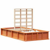 Bed Frame Wax Brown 100 x 200 cm Solid Pine Wood 3385732