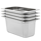 Gastronorm Containers 4 pcs GN 1/3 150 mm Stainless Steel 50896