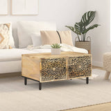 ZNTS Coffee Table 80x50x40 cm Solid Wood Mango 358217