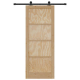 Sliding Door Manual ORKDAL Natural and black 83 x 211 cm 3333450