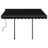 Manual Retractable Awning with LED 3x2.5 m Anthracite 3070104