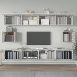 6 Piece TV Cabinet Set Concrete Grey Engineered Wood 3114369