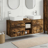 Bathroom Cabinet Set 3 pcs Smoked Oak 49.5 x 41 x 63 cm 3405823