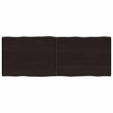 Table Top Dark Brown 160x60x cm Treated Solid Wood Live Edge 364039