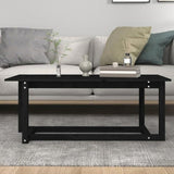 Coffee Table Black 110x55x45 cm Solid Wood Pine 822171