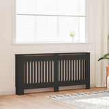 Radiator Cover 2 pcs Black 172 x 19 x 81.5cm Engineered Wood 3403235