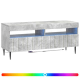 LED TV Cabinet Concrete Grey Engineered Wood 896548