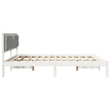 Bed Frame Light Grey 200 x 200 cm Solid Pine Wood 3394237