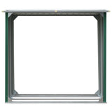 Log Storage Shed Galvanised Steel 172x91x154 cm Green 47080