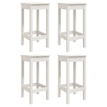 5 Piece Garden Bar Set White Solid Wood Pine 3154746