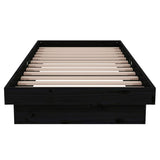 Bed Frame without Mattress Black Solid Wood Small Single 819936