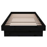 Bed Frame without Mattress Black Solid Wood Small Single 819936