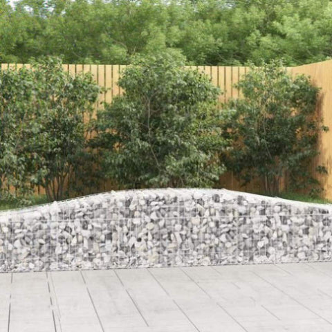 Arched Gabion Basket 400x50x40/60 cm Galvanised Iron 153412