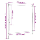 Outdoor Roller Blind 200x270 cm Cream 145942