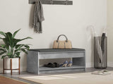 Hall Bench with Cushion Concrete Grey 83 x 38 x 45 cm 891579