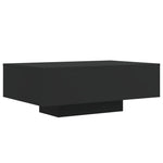 ZNTS Coffee Table with LED Lights Black 85x55x31 cm 836610