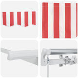 Retractable Awning Red 250 x 200 cm Fabric 3329405