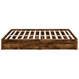 Bed Frame with Drawers without Mattress Smoked Oak 180x200 cm Super King 3280640