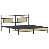 Bed Frame without Mattress Sonoma Oak 183x213 cm Engineered Wood 4106949