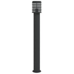 ZNTS Outdoor Floor Lamp Black 110cm Stainless Steel 4006363