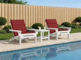 High Back Chair Cushion GEMERT 2 pcs 100% Polyester Wine Red 945771